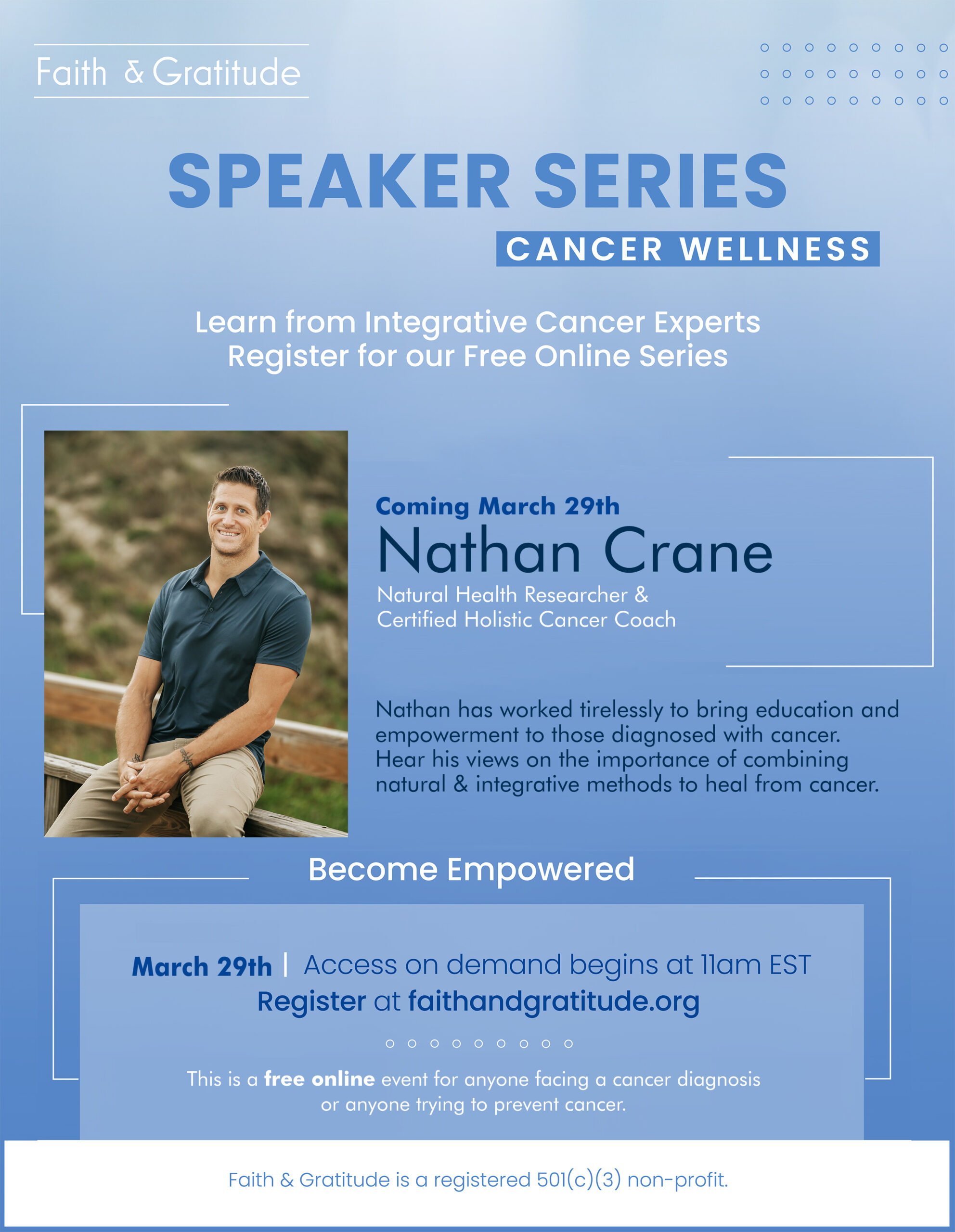 Nathan Cran - Faith and Gratitude Speaker Series March 29, 2024